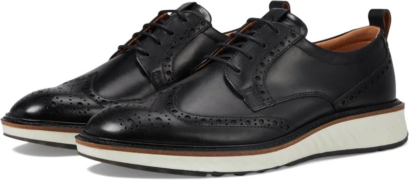 Оксфорды ECCO ST1 Hybrid Brogue Tie, цвет Black 1