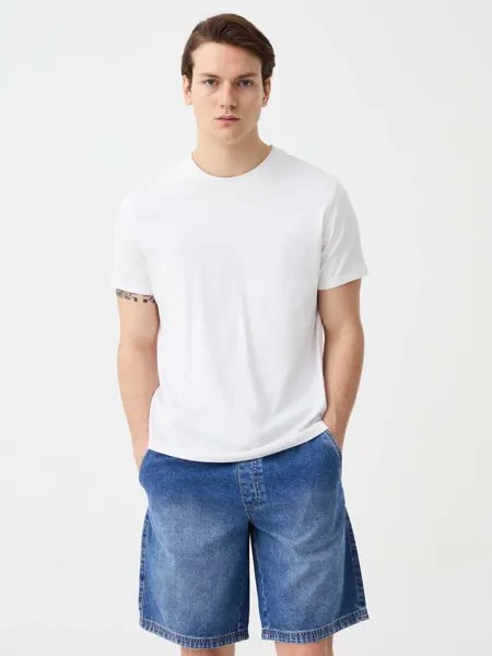 Джинсовые джоггеры-бермуды Chino Ovs, цвет medium wash
