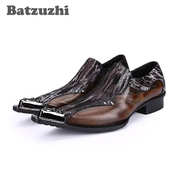 Batzuzhi/ограниченное издание; японский тип; модная мужская кожаная обувь; кожаные модельные туфли с острым носком; мужская обувь с высоким подъ...