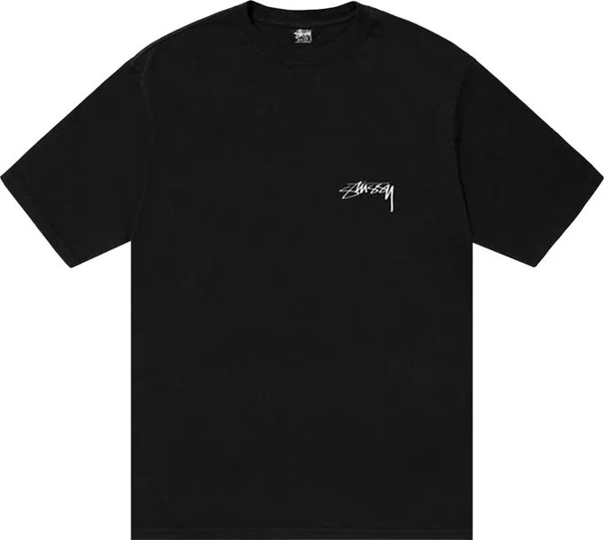 Футболка Stussy 100% Pigment Dyed Tee 'Black', черный