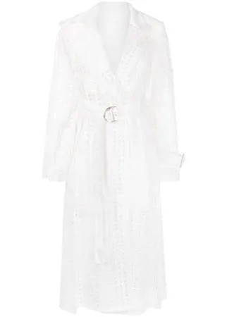 Sacai сетчатый тренч с поясом