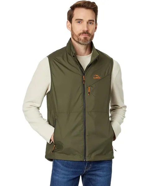 Утепленный жилет L.L.Bean Performance Fleece-Lined Windbreaker, цвет Dark Loden