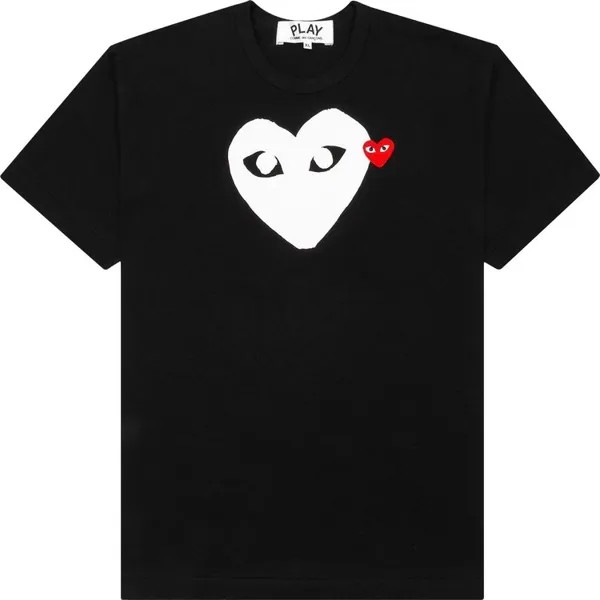 Футболка Comme des Garçons PLAY Emblem Heart T-Shirt 'Black', черный