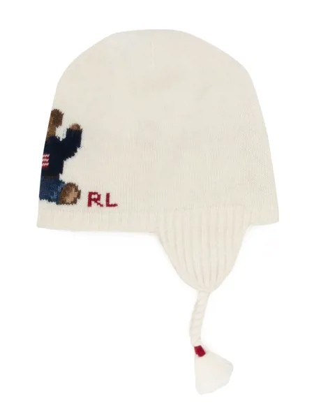 Ralph Lauren Kids вязаная шапка с вышивкой