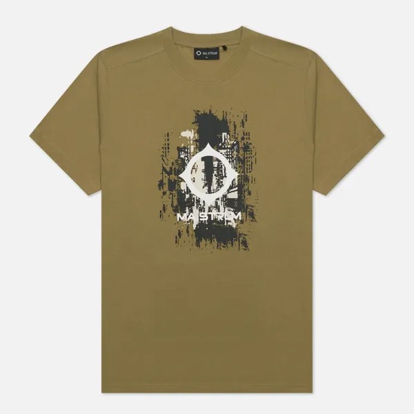 Мужская футболка MA.Strum Centre Chest Logo Print зелёный, Размер M