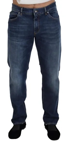 Джинсы DOLCE - GABBANA Синие потертые хлопковые повседневные джинсы IT52/W38/L Рекомендуемая розничная цена 670 долларов США