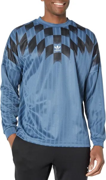 Футболка Adidas Rekive Graphic Long Sleeve Jersey, цвет Wonder Steel