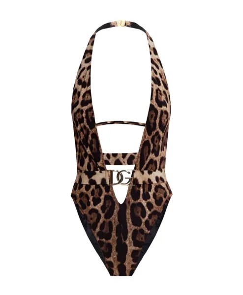 Цельный купальник Dolce & Gabbana, коричневый