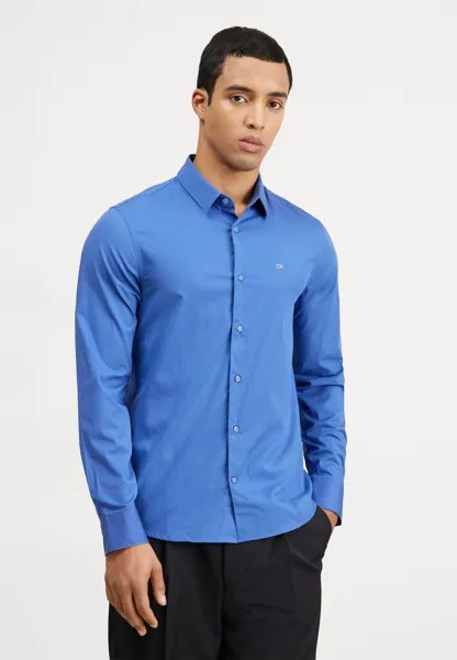 Классическая рубашка Stretch Slim Shirt Calvin Klein, цвет delta blue