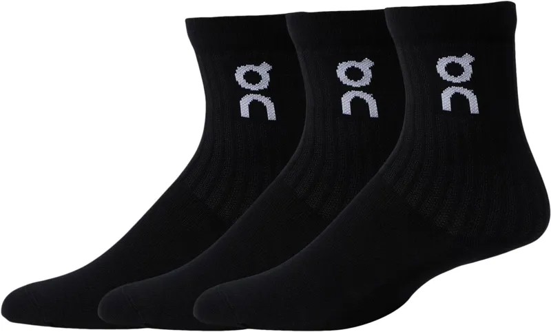 Носки с логотипом, 3 пары On, черный