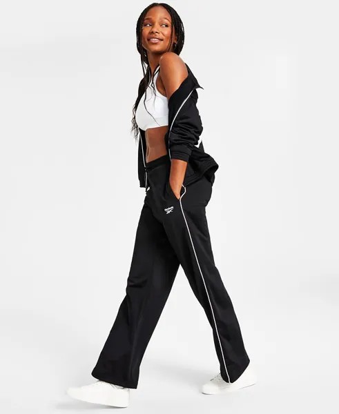 Женские трикотажные брюки с завязками Reebok, черный