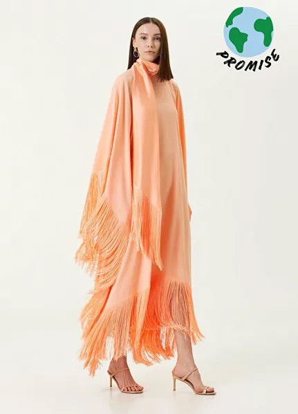 Платье макси с персиковыми перьями ubud Taller Marmo