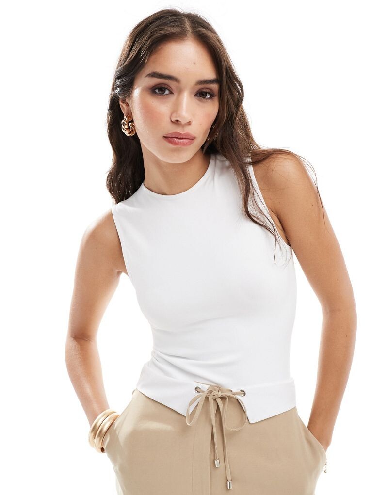 Белое бесшовное боди-майка ASOS DESIGN