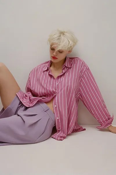 Шорты Avery от Maeve плиссированные, светло-фиолетовый