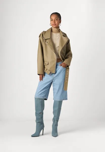 Куртка из искусственной кожи Nmpaulina Oversize Biker Jacket Noisy May, русалка