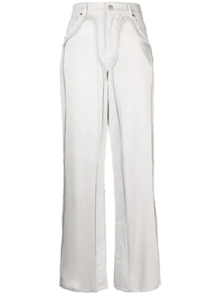 Blumarine джинсы с завышенной талией, серый