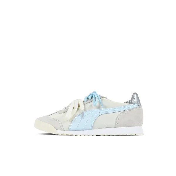 Кроссовки Puma Roma Lifestyle Shoes Unisex Low-top White, голубой