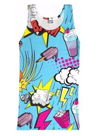 Tank top(ТАНК ТОП) Mr. Gugu & Miss Go спортивный для фитнеса Комикс XS