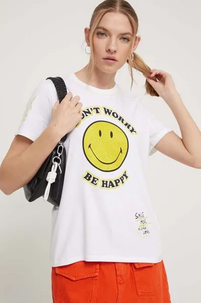 Футболка «БОЛЬШЕ СМАЙЛИКА» Desigual, белый