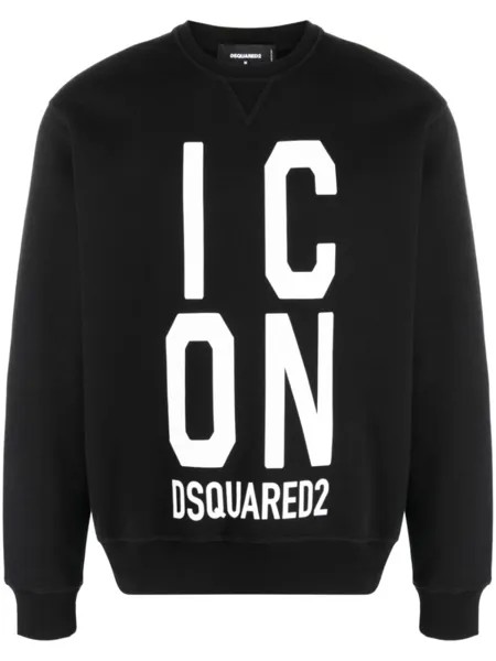 Dsquared2 толстовка Icon с логотипом, черный