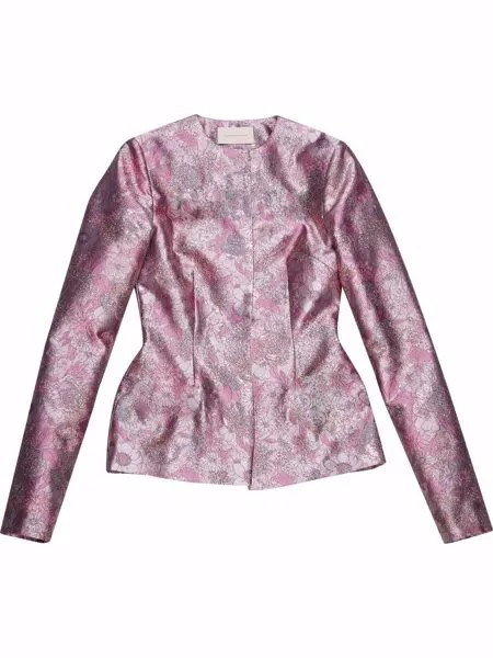 Christopher Kane жаккардовый жакет с цветочным узором