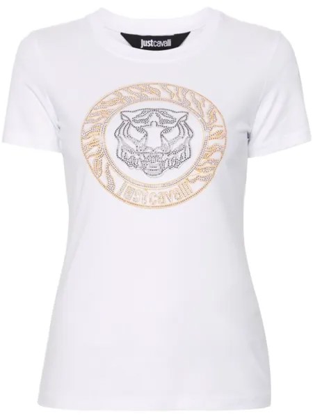 Just Cavalli футболка с декором Tiger, белый