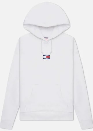 Женская толстовка Tommy Jeans Tommy Center Badge Hoodie, цвет белый, размер XS