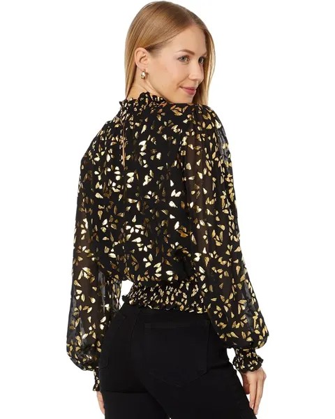 Топ Lost + Wander All That Glitters Long Sleeve Top, цвет Black/Gold