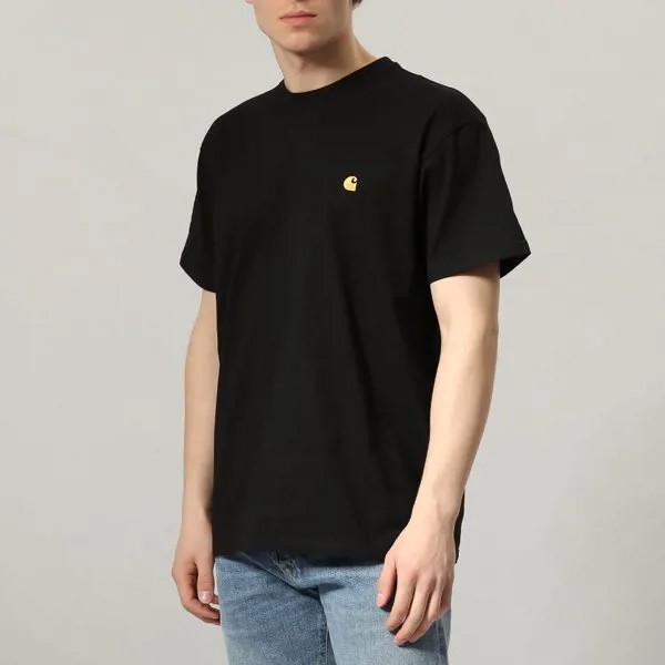 Футболка CARHARTT WIP S/S Chase T-Shirt Black / Gold 2022