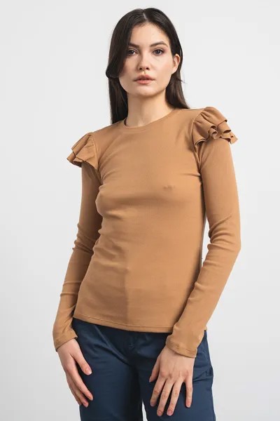 Пуловер Ripsen с провалами Gap, коричневый
