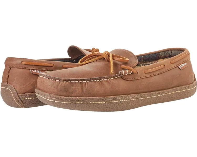 Тапочки L.L.Bean Hand Sewn Slippers Flannel-Lined, цвет Acorn