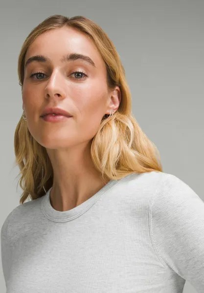 Базовая футболка HOLD TIGHT STRAIGHT HEM CROPPED lululemon, серый