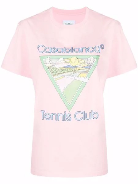 Casablanca футболка с принтом Tennis Club