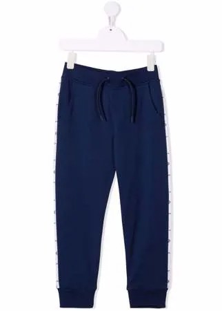 Emporio Armani Kids спортивные брюки с логотипами на лампасах