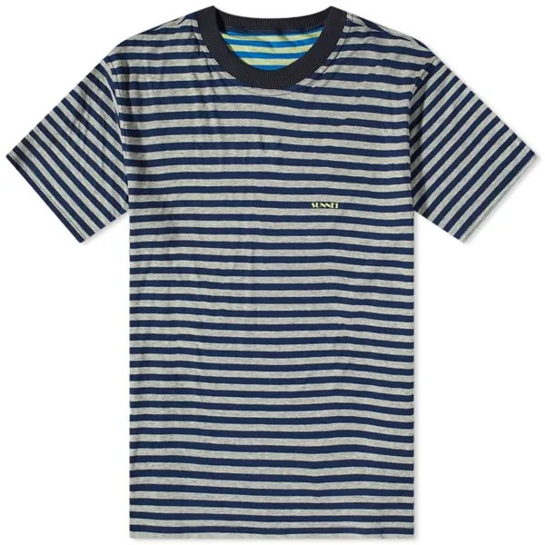 Футболка Sunnei Reverisble Striped Logo Tee