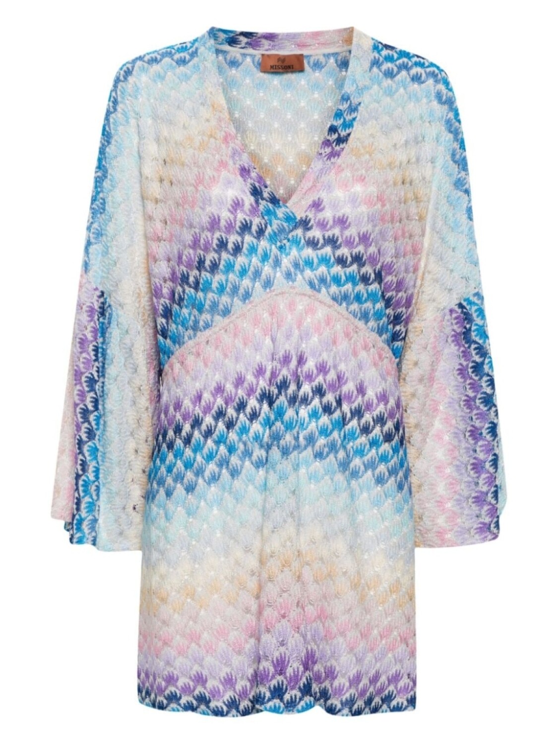 Missoni трикотажное платье с узором зигзаг, синий
