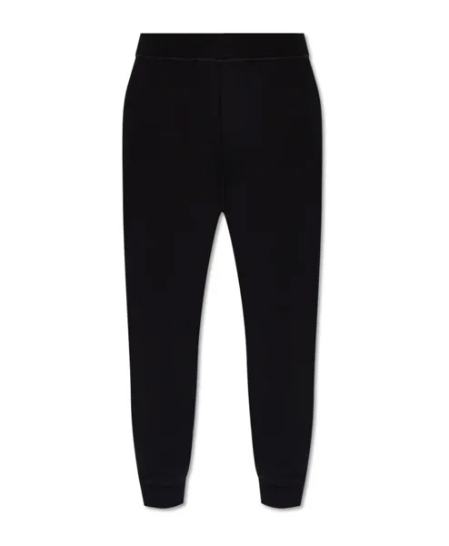 Хлопковые спортивные штаны Dsquared2, черный