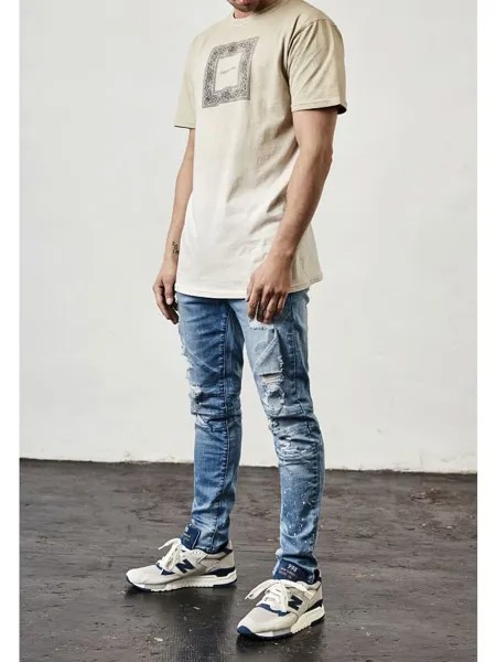 Джинсы Cayler & Sons, цвет distressed light blue/white