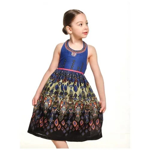 Сарафан Mini Maxi, хлопок, абстрактный принт, размер 110, мультиколор