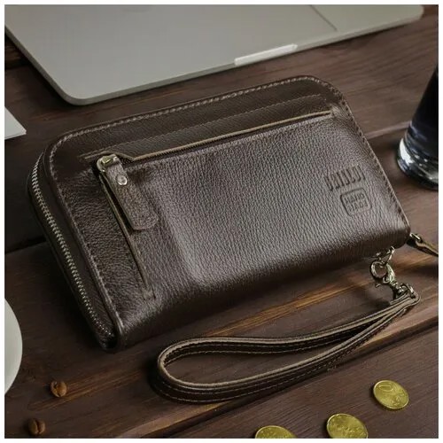 Мужской клатч Brialdi Techno Коричневый relief brown