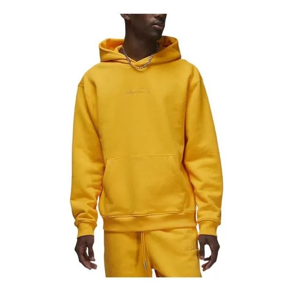 Толстовка Air Jordan Wordmark Fleece Hoodie 'Yellow', желтый
