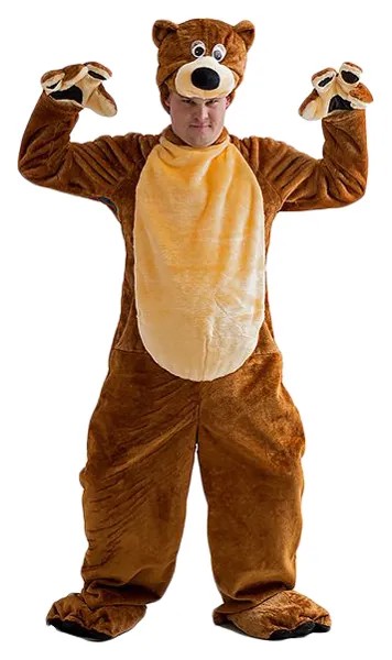 Костюм карнавальный мужской Медведь Бока 2048 коричневый one size