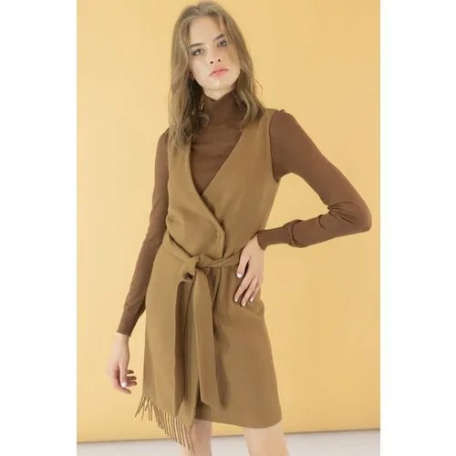 Платье с запахом TRUSSARDI, повседневное, размер 38, коричневый
