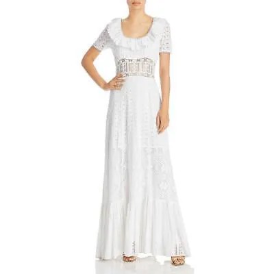 Женское летнее макси-платье Cult Gaia Stassie с белыми люверсами и вышивкой 4 BHFO 6918