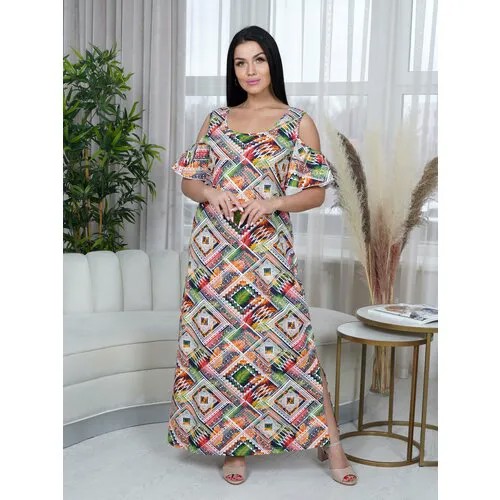 Сарафан LOVETEX.STORE, размер 58, оранжевый