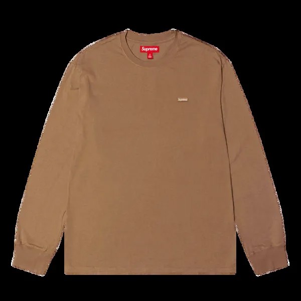 Футболка Supreme Small Box Long-Sleeve 'Light Brown', коричневый