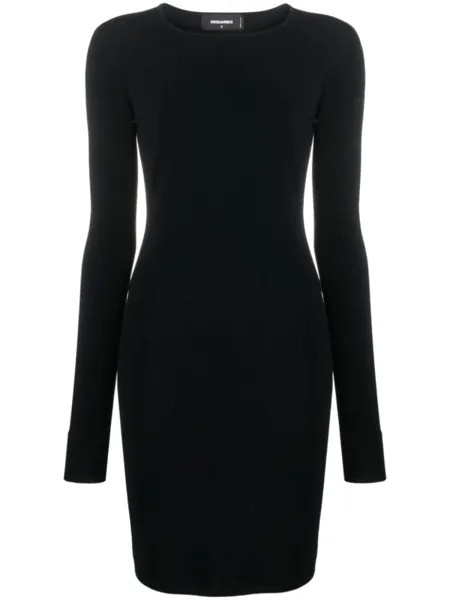 Dsquared2 платье мини с открытой спиной, черный