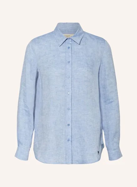 Блузка-рубашка werner из льна  Weekend Maxmara, синий