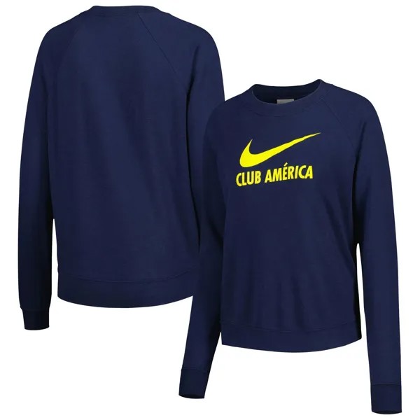 Женский пуловер с регланами Nike Navy Club America Lockup Varsity Tri-Blend, толстовка Nike