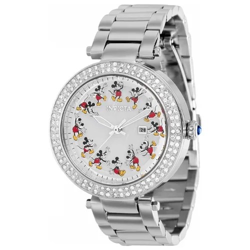 Наручные часы INVICTA Disney Часы женские кварцевые Invicta Disney Limited Edition Mickey Mouse Lady 36347, серебряный